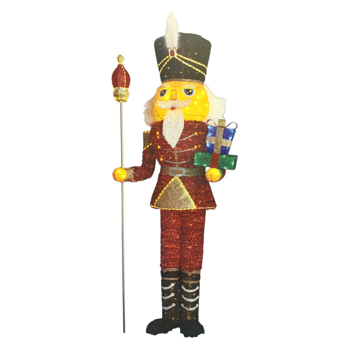 Member's Mark 8' Pre-Lit Pop-Up Twinkling Nutcracker Holiday Yard Decor