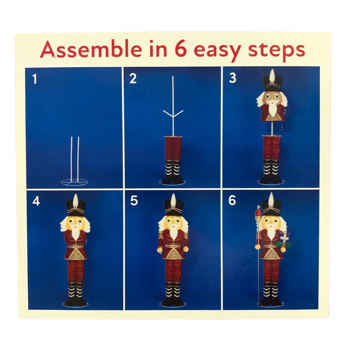 Member's Mark 8' Pre-Lit Pop-Up Twinkling Nutcracker Holiday Yard Decor