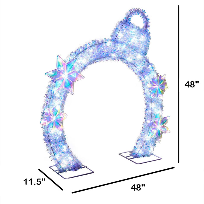 Member's Mark 48" Pre-Lit Iridescent Ornament Archway Decor