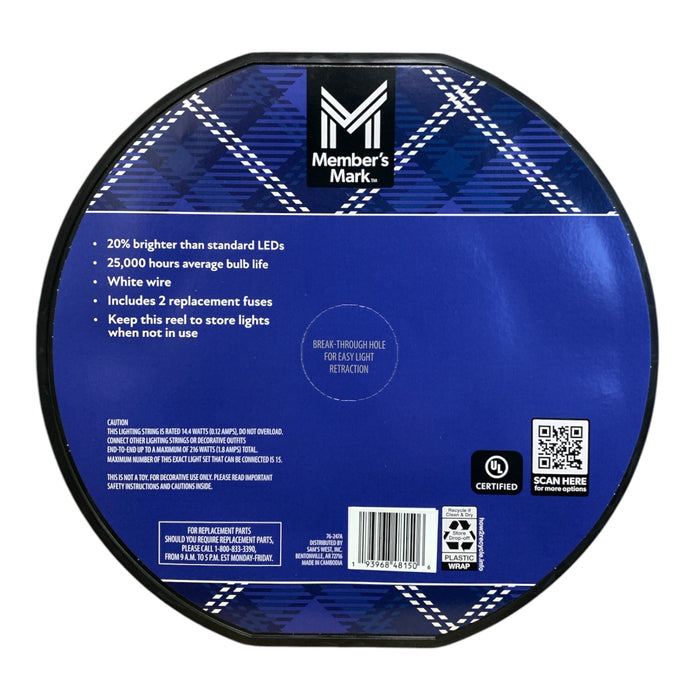 Member's Mark LED Icicle Lights, 300 Count, 18' Lighted Length, Flicker-Free