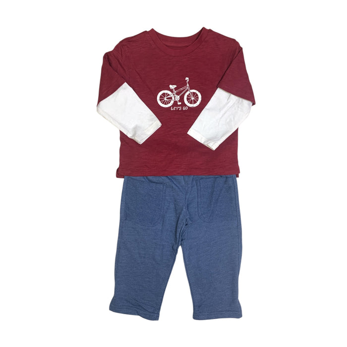 Member's Mark Boys 2-Piece Playwear Set, Pull-On, Long Sleeve, French Terry