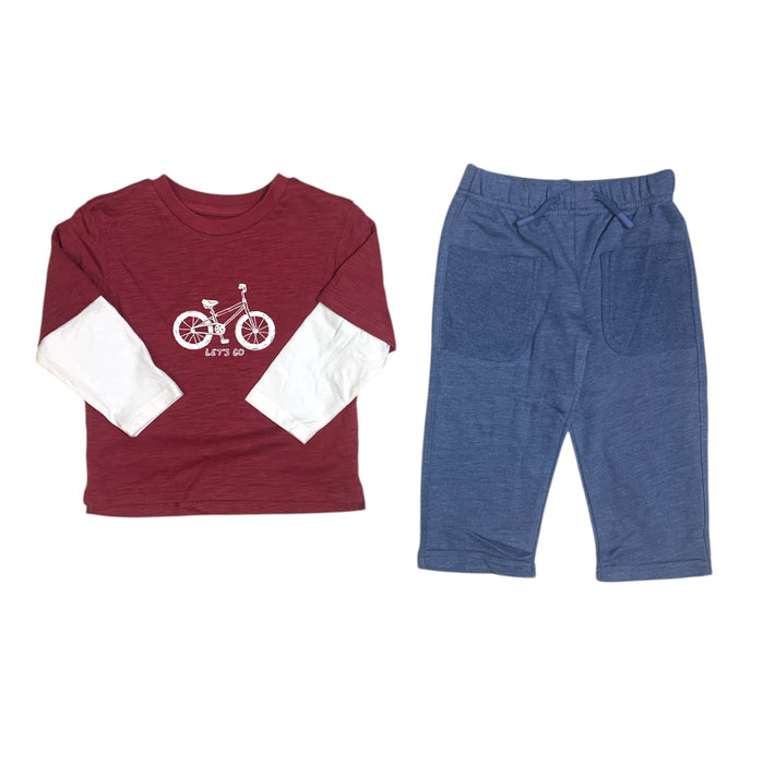 Member's Mark Boys 2-Piece Playwear Set, Pull-On, Long Sleeve, French Terry