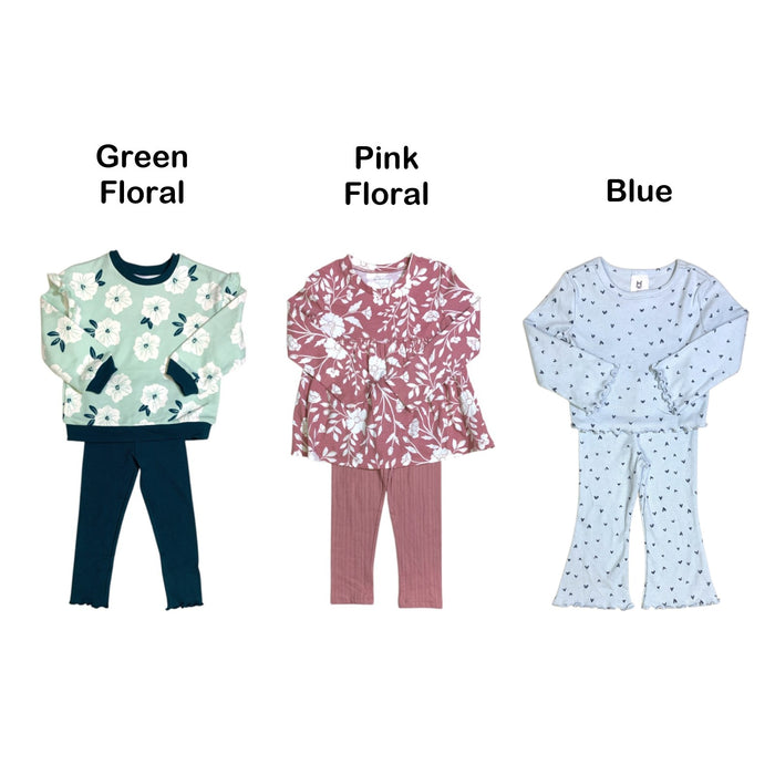 Member's Mark Girls 2-Piece Playwear Set, Pull-On, Long Sleeve, French Terry