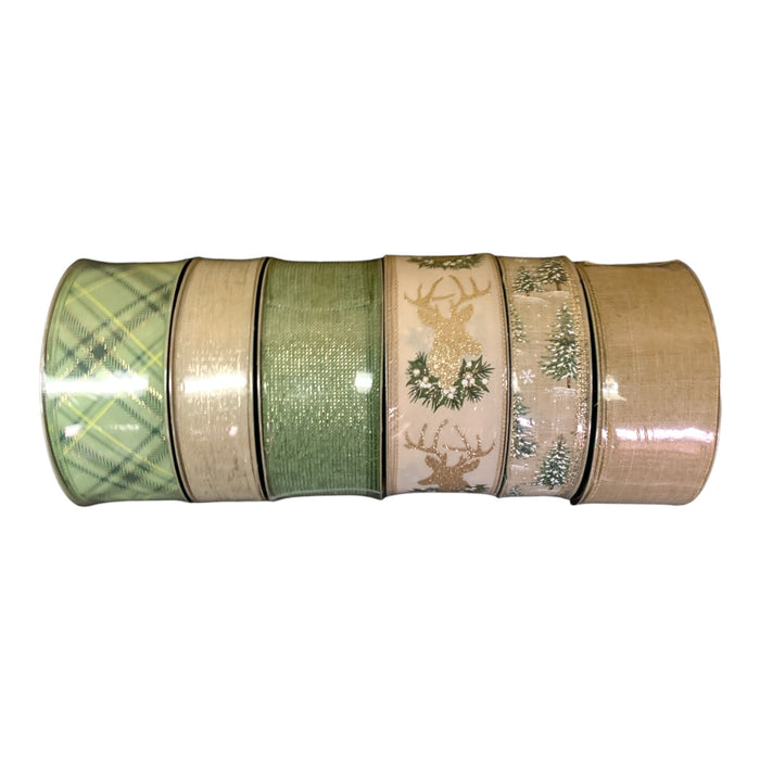 Member's Mark Premium Ribbon 6-Pack, Wired Edge for Easy Shaping (Evergreen)