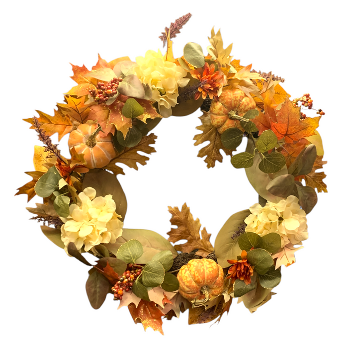 Member's Mark 26" Seasonal Decor Harvest Wreath, Hydrangea