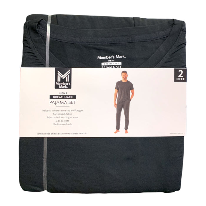 Member's Mark Mens Dream Mark Pajama Set, Short Sleeve Top and Jogger