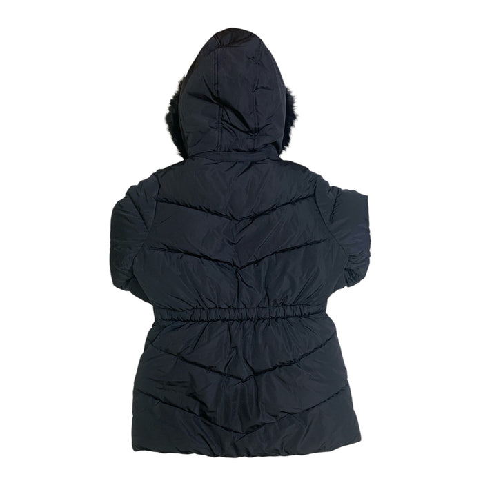 Member's Mark Girls Puffer Jacket with Removable Faux-Fur Hood and Fleece Lining
