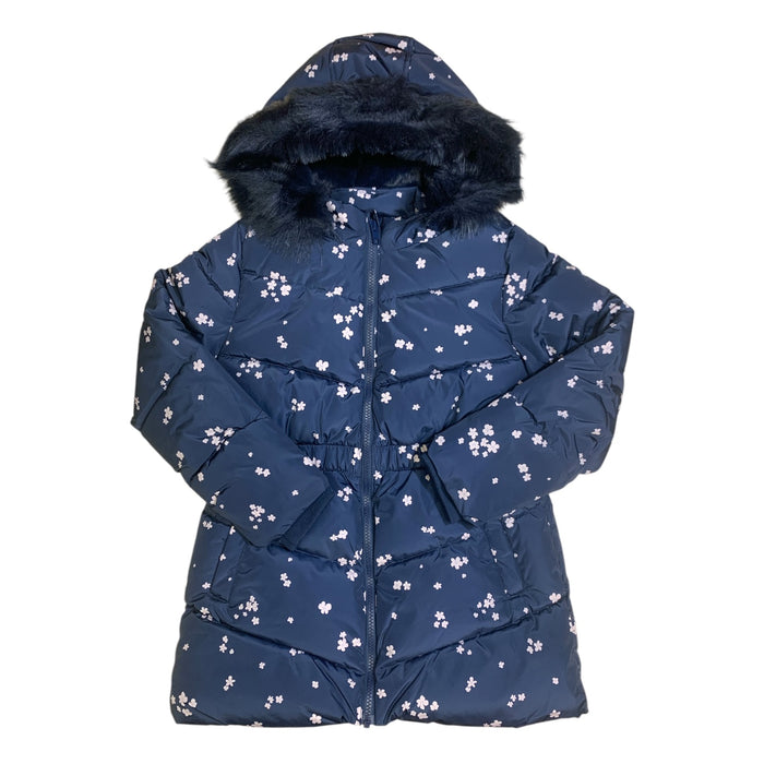 Member's Mark Girls Puffer Jacket with Removable Faux-Fur Hood and Fleece Lining