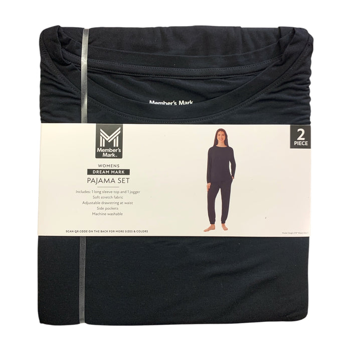 Member's Mark Womens Dream Mark Pajama Set, Long Sleeve Top and Jogger