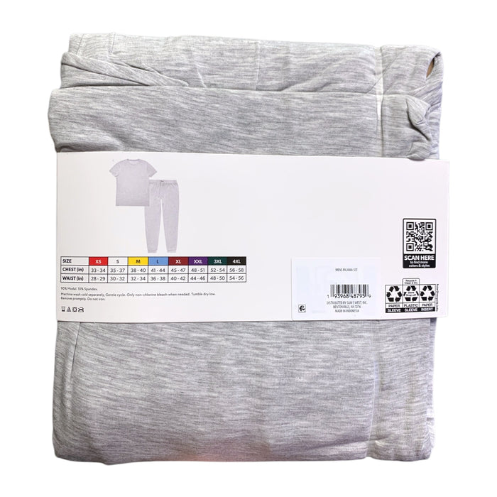 Member's Mark Mens Dream Mark Pajama Set, Short Sleeve Top and Jogger
