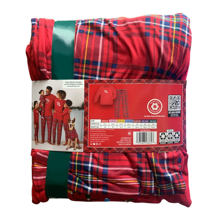 Member's Mark Womens Holiday Family Sleep Pajama Set, 2-Piece, Jersey Fabric