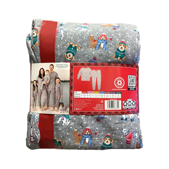 Member's Mark Womens Holiday Family Sleep Pajama Set, 2-Piece, Jersey Fabric