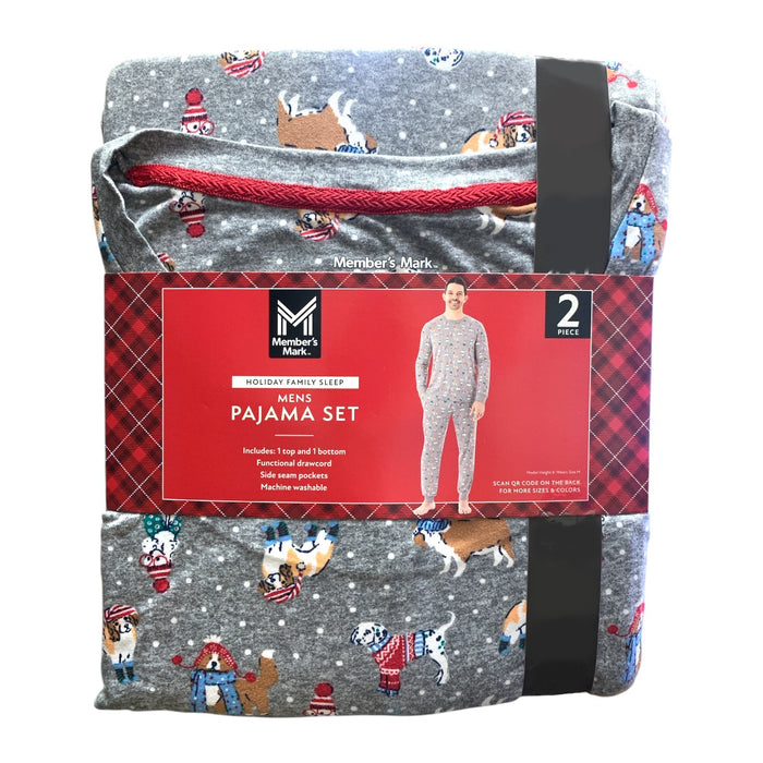 Member's Mark Mens Holiday Family Sleep Pajama Set, 2-Piece, Jersey Fabric