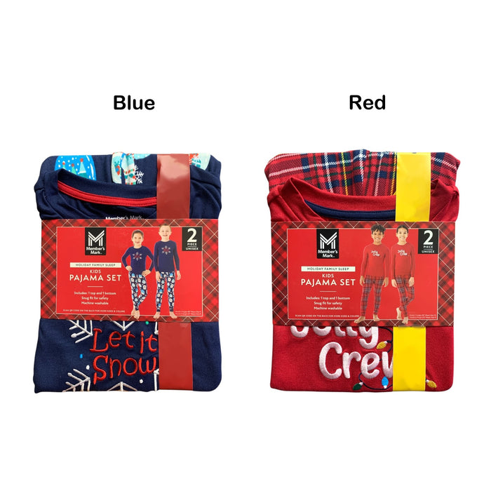 Member's Mark Kids Holiday Family Sleep Pajama Set, 2-Piece, Unisex