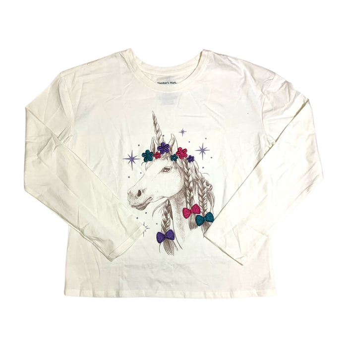 Member's Mark Girls Long Sleeve Graphic Tee, Tagless, Machine Washable