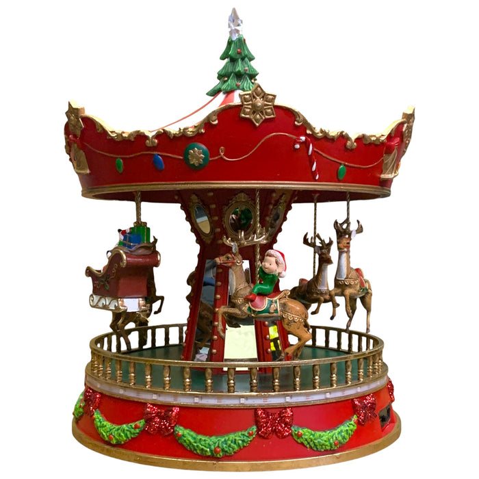 Member's Mark Hand-Painted Pre-Lit Animated Musical Carousel, 15"