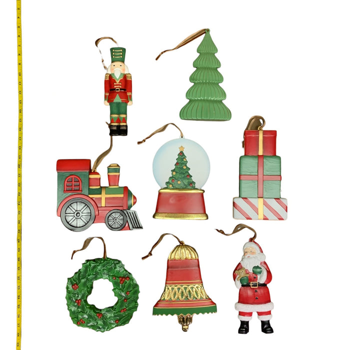Member's Mark 8-Count Oversized Ornament Set, Plastic, Hand-Painted