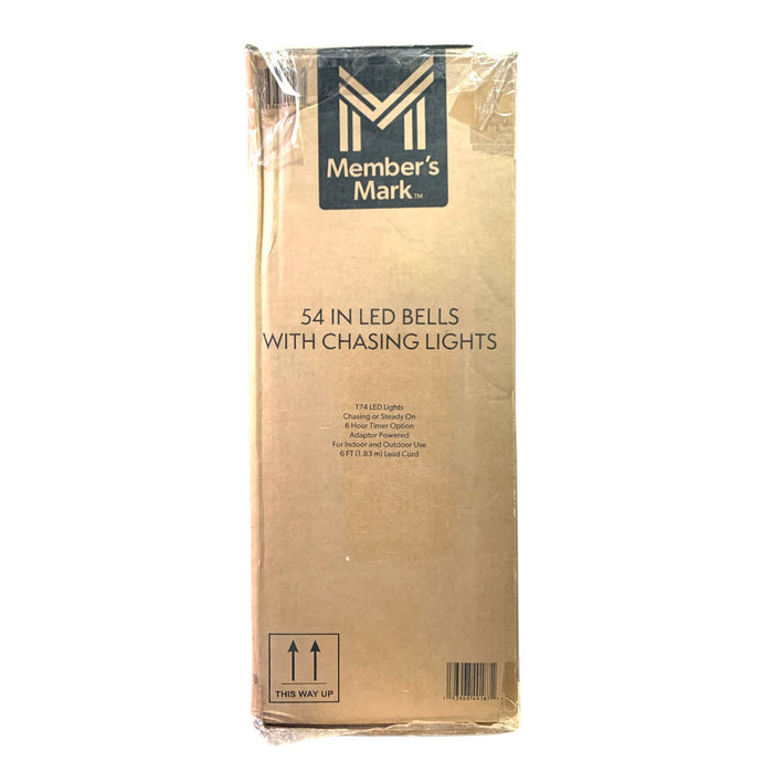 Member's Mark Pre-Lit 54-Inch LED Bells with Chasing Lights, Warm White