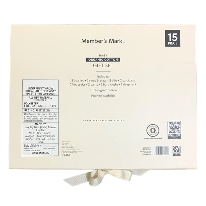 Member's Mark Baby Organic Cotton 15-Piece Layette Gift Set