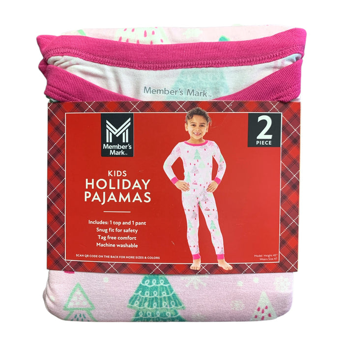 Member's Mark Kids Holiday Pajamas, 2 Piece Snug Fit, 1 Long Sleeve & 1 Pant