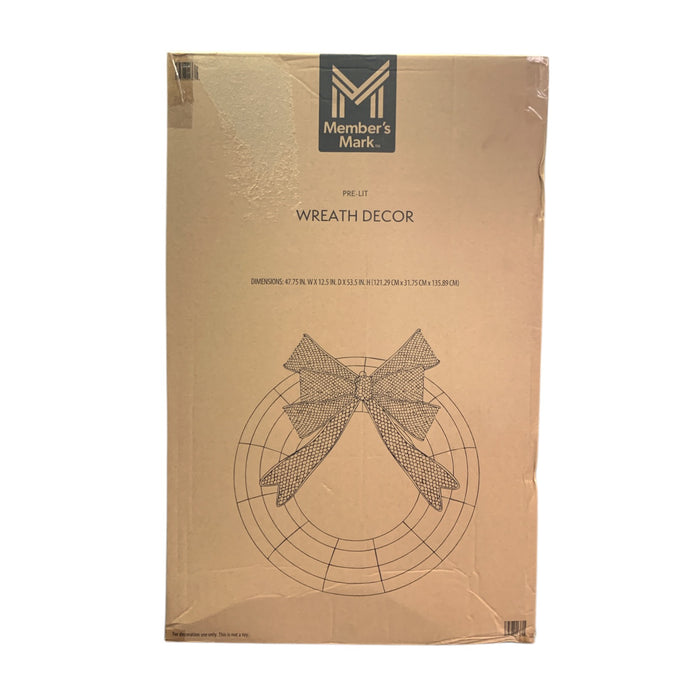 Member's Mark 48-Inch Pre-Lit Wreath Decor