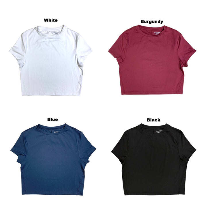 Member's Mark Womens Cropped Tee, Moisture Wicking, Machine Washable