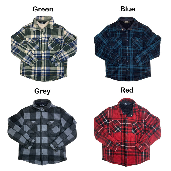 Member's Mark Boys Fleece Shacket, Sherpa Lined with Side Pockets