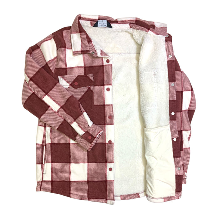 Member's Mark Womens Fleece Shacket, Sherpa Lined for Added Warmth