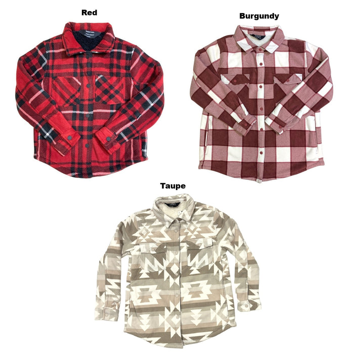 Member's Mark Womens Fleece Shacket, Sherpa Lined for Added Warmth