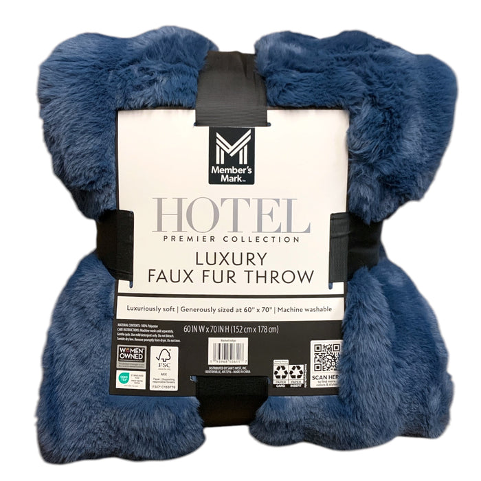 Member's Mark Hotel Premier Collection Luxury Faux Fur Throw, 60" x 70"
