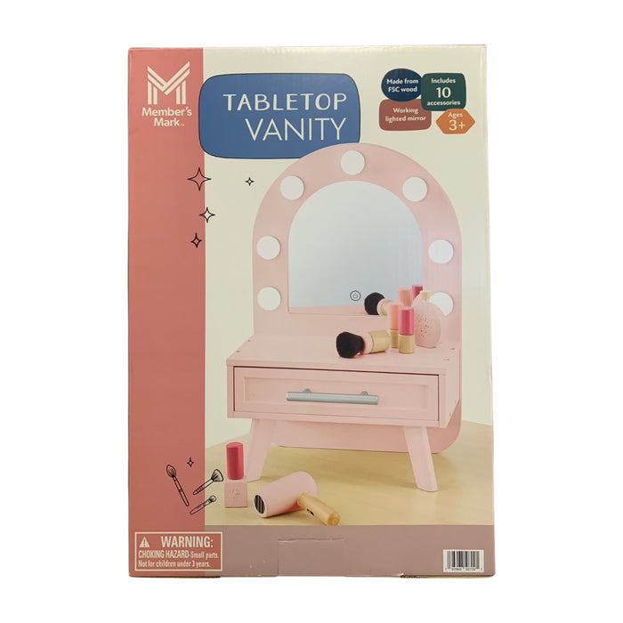 Member's Mark Tabletop Vanity with 10 Accessories, Pink