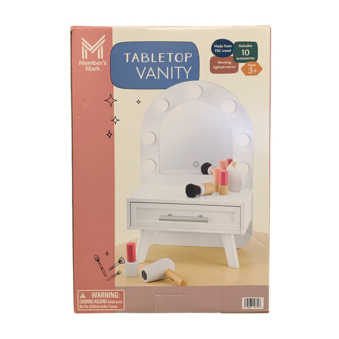 Member's Mark Tabletop Vanity with 10 Accessories, White