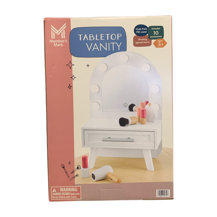 Member's Mark Tabletop Vanity with 10 Accessories, White