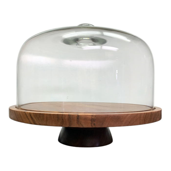 Member's Mark 2-in-1 Cake Stand and Serving Tray, Acacia Wood, 14"x14"x11.22"