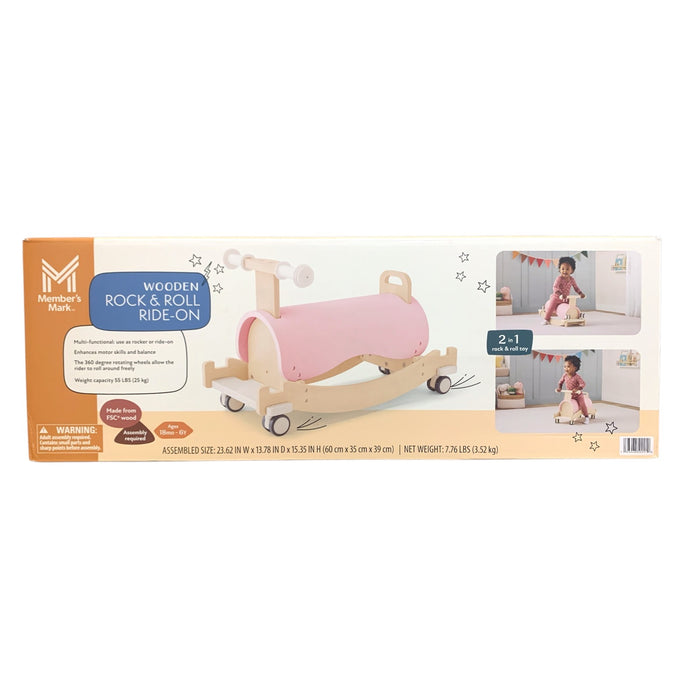 Member's Mark Wooden Rock & Roll Ride-On, Multi-function, Ages 18M  - 6Y