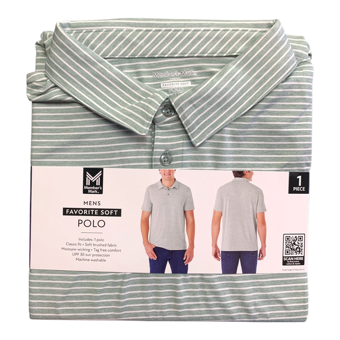 Member's Mark Mens Favorite Soft Polo, Classic Fit, Tag-Free, Polyester Blend