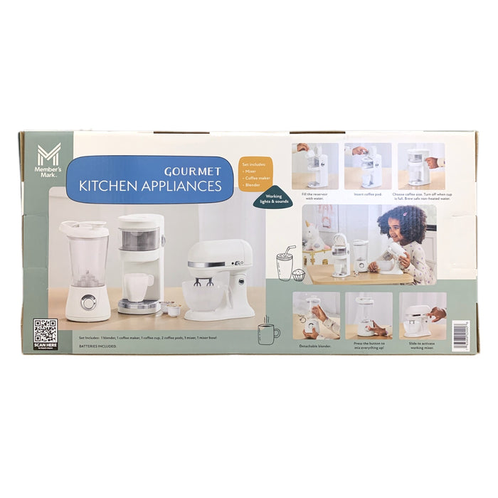 Member's Mark Gourmet Kitchen Appliances Playset - Mixer, Blender, Coffee Maker