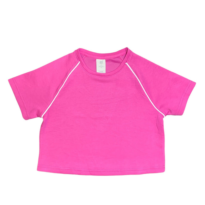 Member's Mark Girls Sandwash Tee, Short Sleeve, Crewneck with Contrast Piping