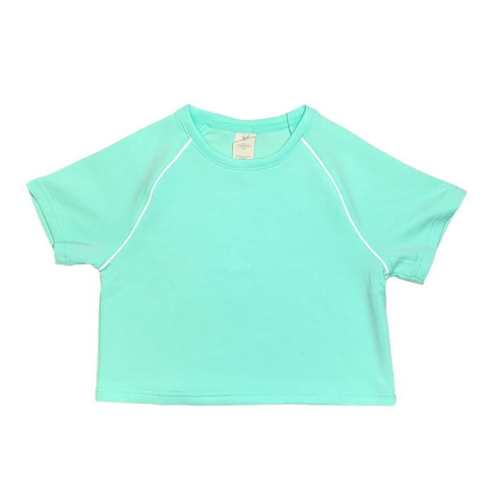 Member's Mark Girls Sandwash Tee, Short Sleeve, Crewneck with Contrast Piping