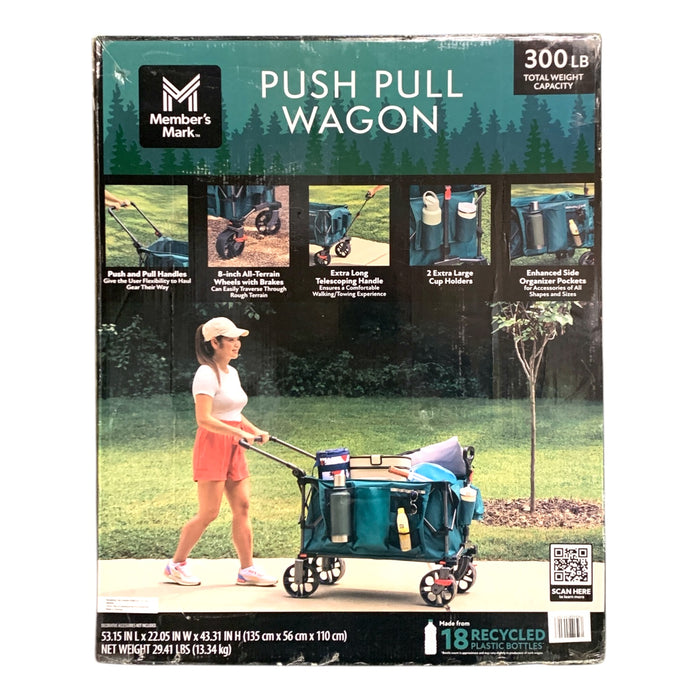 Member's Mark Push Pull Wagon, Quad-Fold, Supports up to 300 lb.