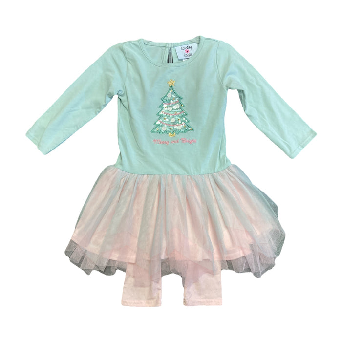 Counting Daisies Youth Girl's Long Sleeve Tutu and Legging Holiday Outfit Set