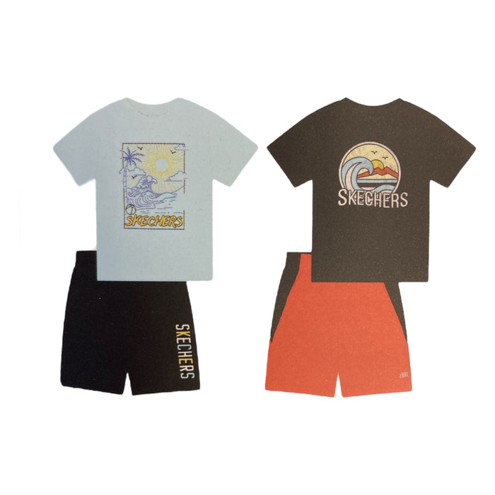 Skecher's Boy's 4-Pack Cotton Tees & Active Shorts Playwear Set