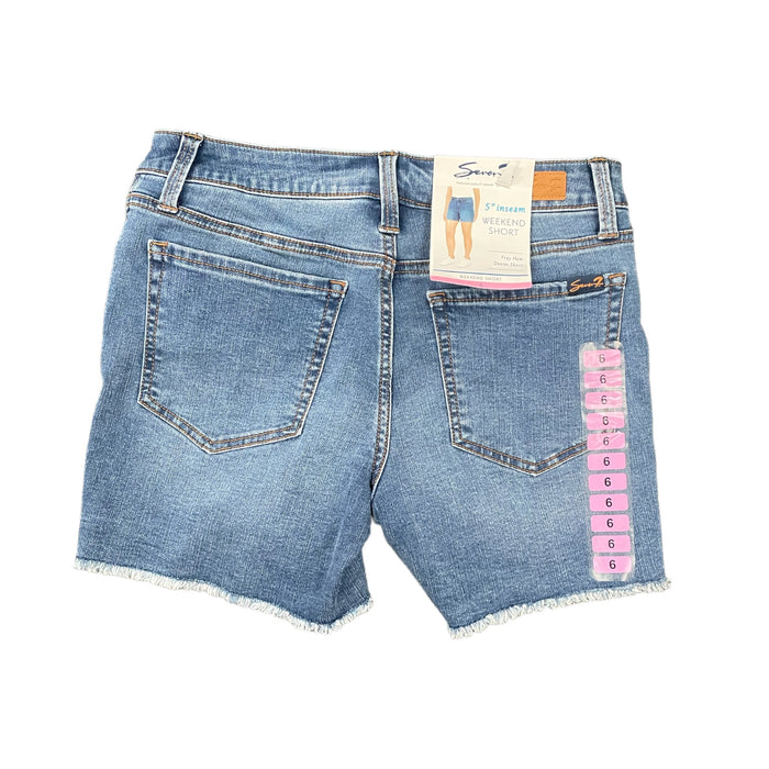 Seven7 Women's Comfortable Midrise 5" Fray Hem Denim Weekend Short