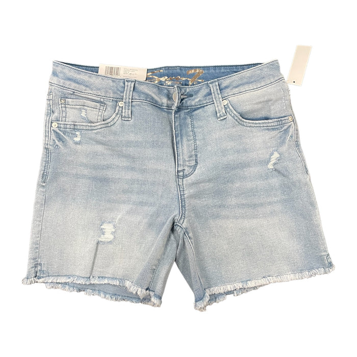 Seven7 Women's Comfortable Midrise 5" Fray Hem Denim Weekend Short