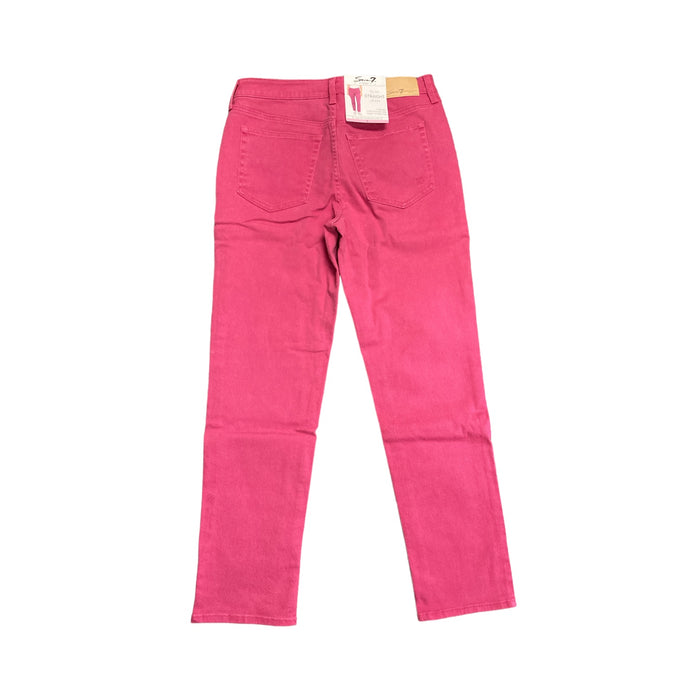 Seven Ladies Vintage-Inspired Flattering High Rise Slim Straight Jean