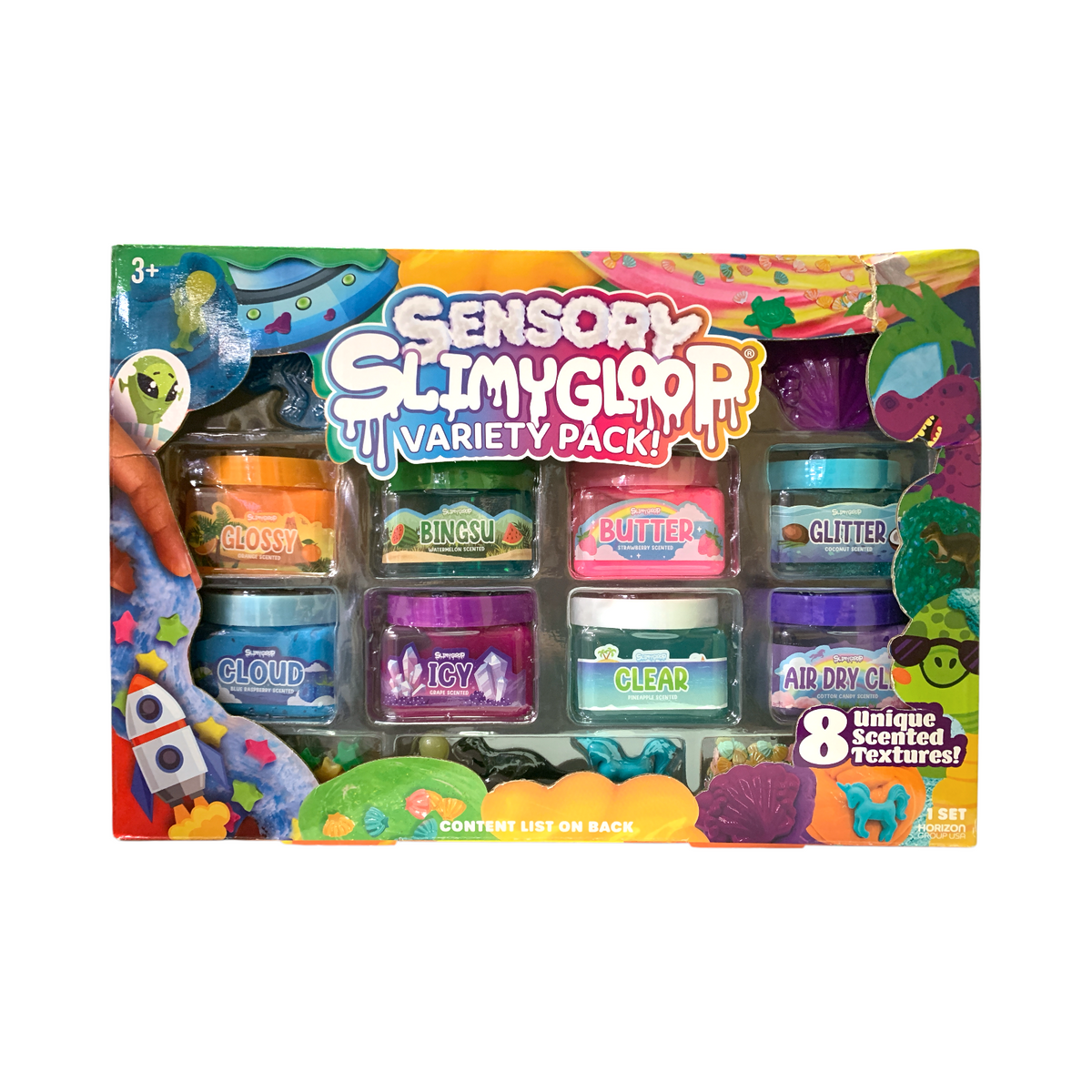 SlimyGloop Sensory Textured and Scented Slime Variety 8-Pack and Acces ...