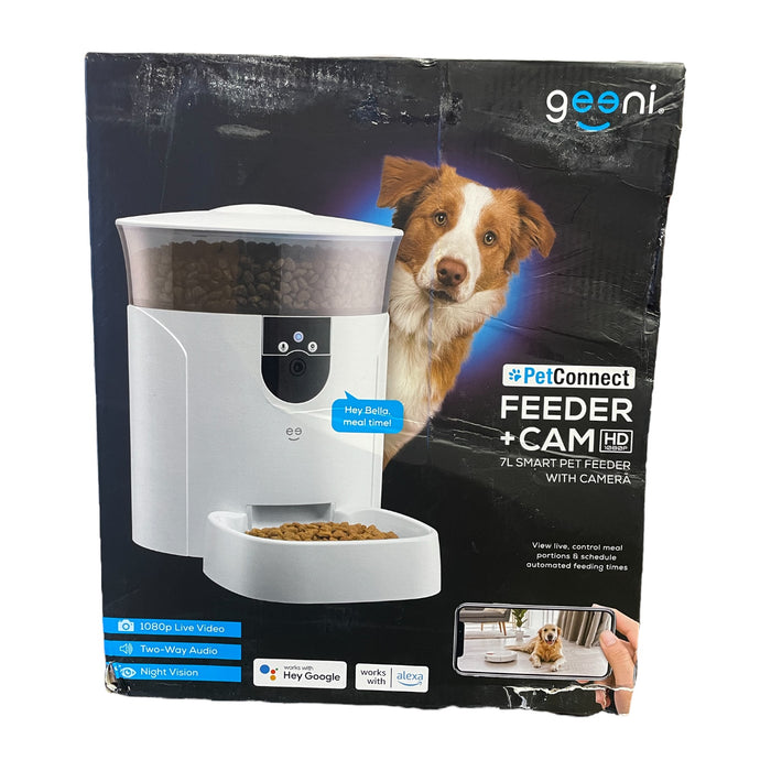 Geeni PetConnect Automatic 7L Smart Pet Feeder with Camera