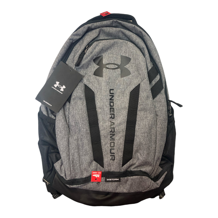 Under Armour Hustle 5.0 Unisex Backpack, 15" Laptop Pocket, Black/Grey