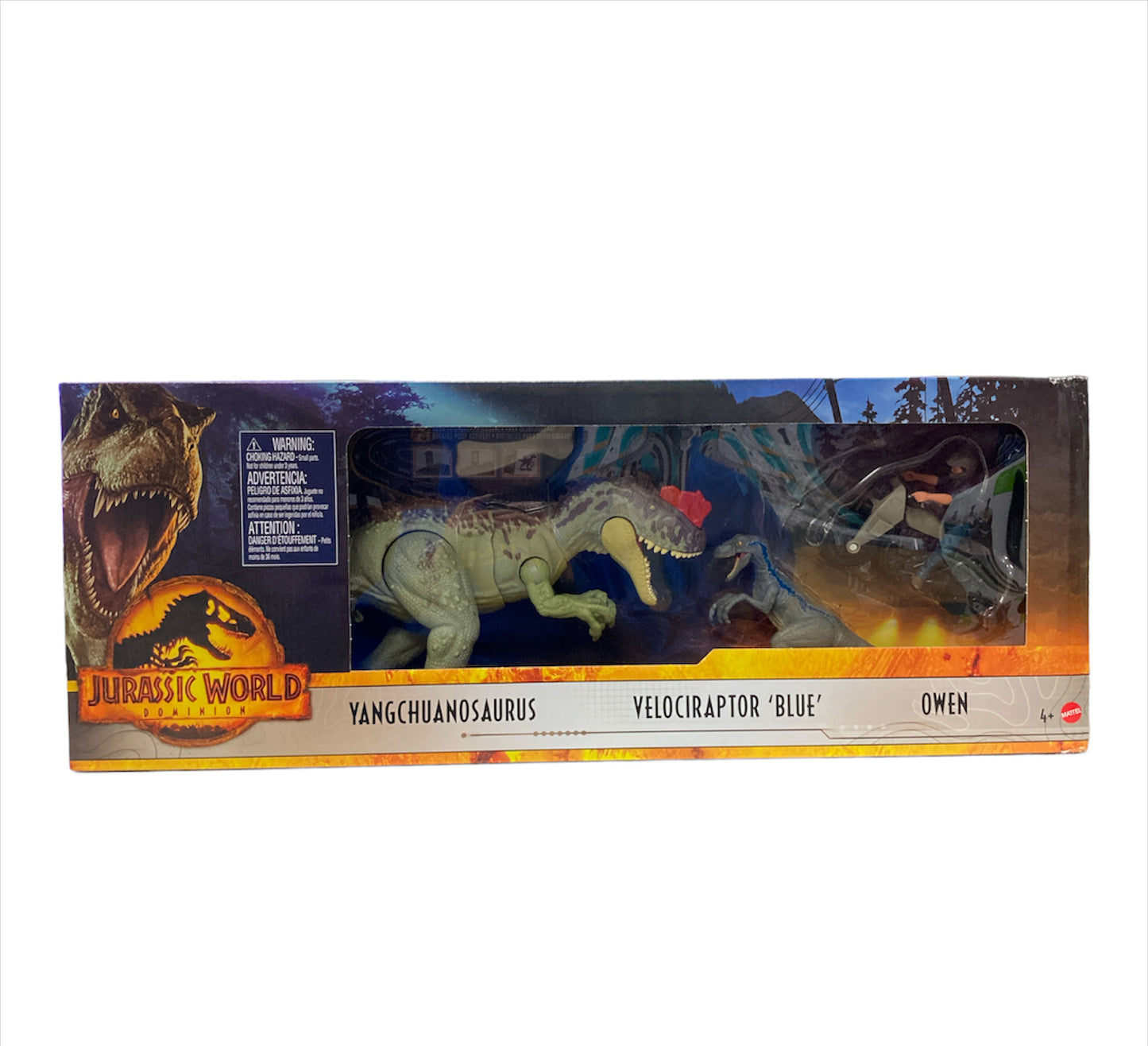 Mattel Jurassic World: Dominion 3 Toy Bundle: Owen & Blue Velociraptor ...