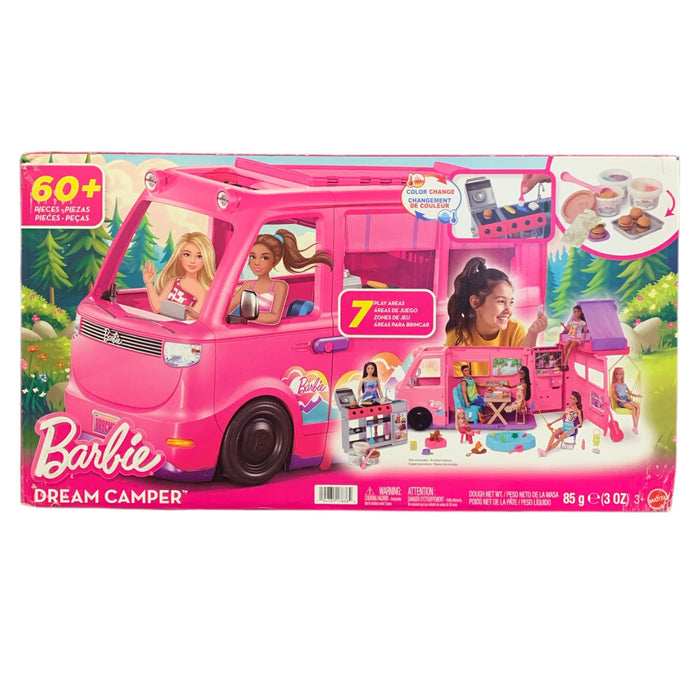 Mattel Barbie Dream Camper Vehicle Playset with over 60 Pieces and 7 Play Areas